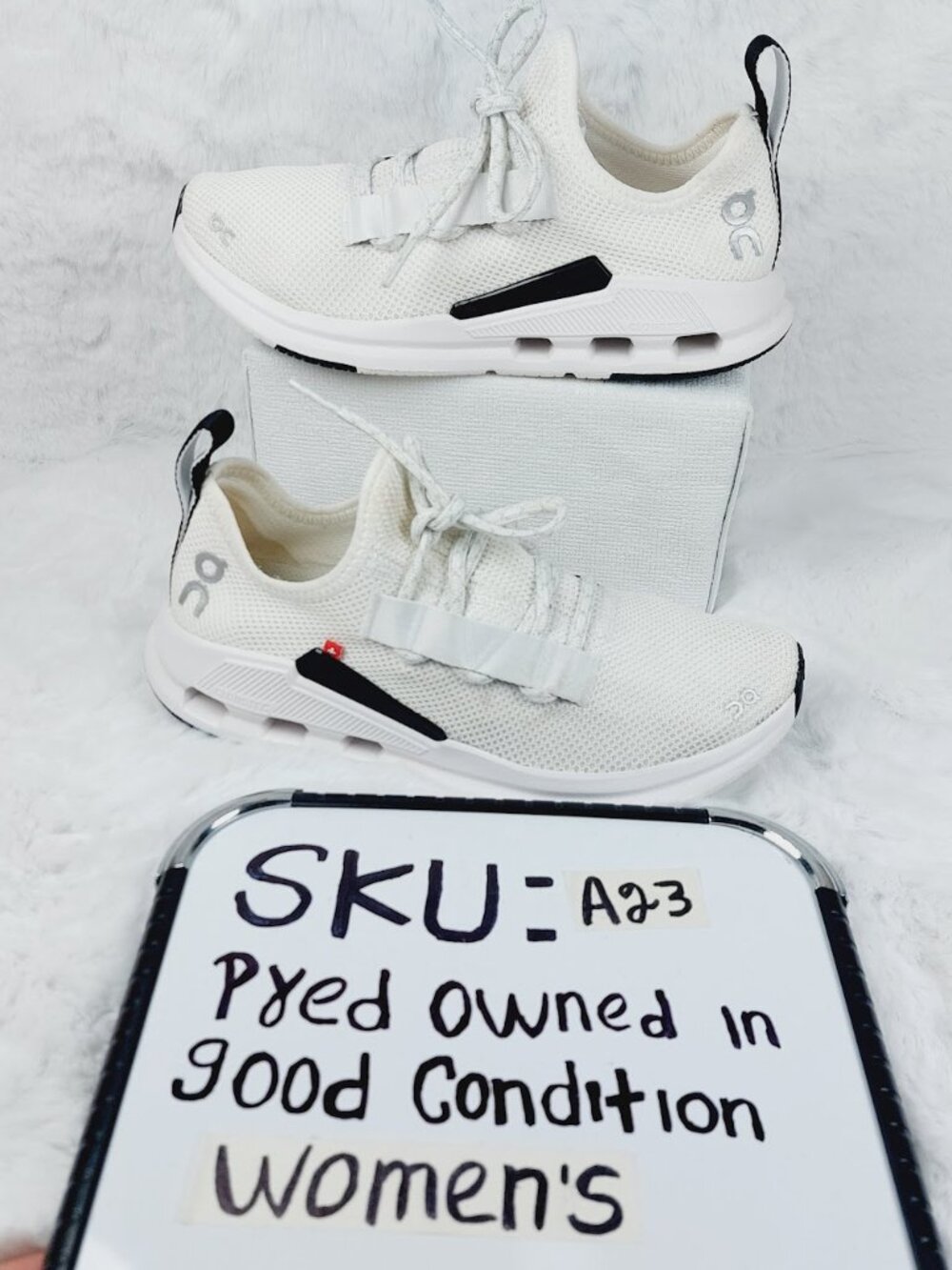 On Running Cloudeasy Women's Undyed White Lace-Up Road Running Shoes Size US 6 - Picture 10 of 10